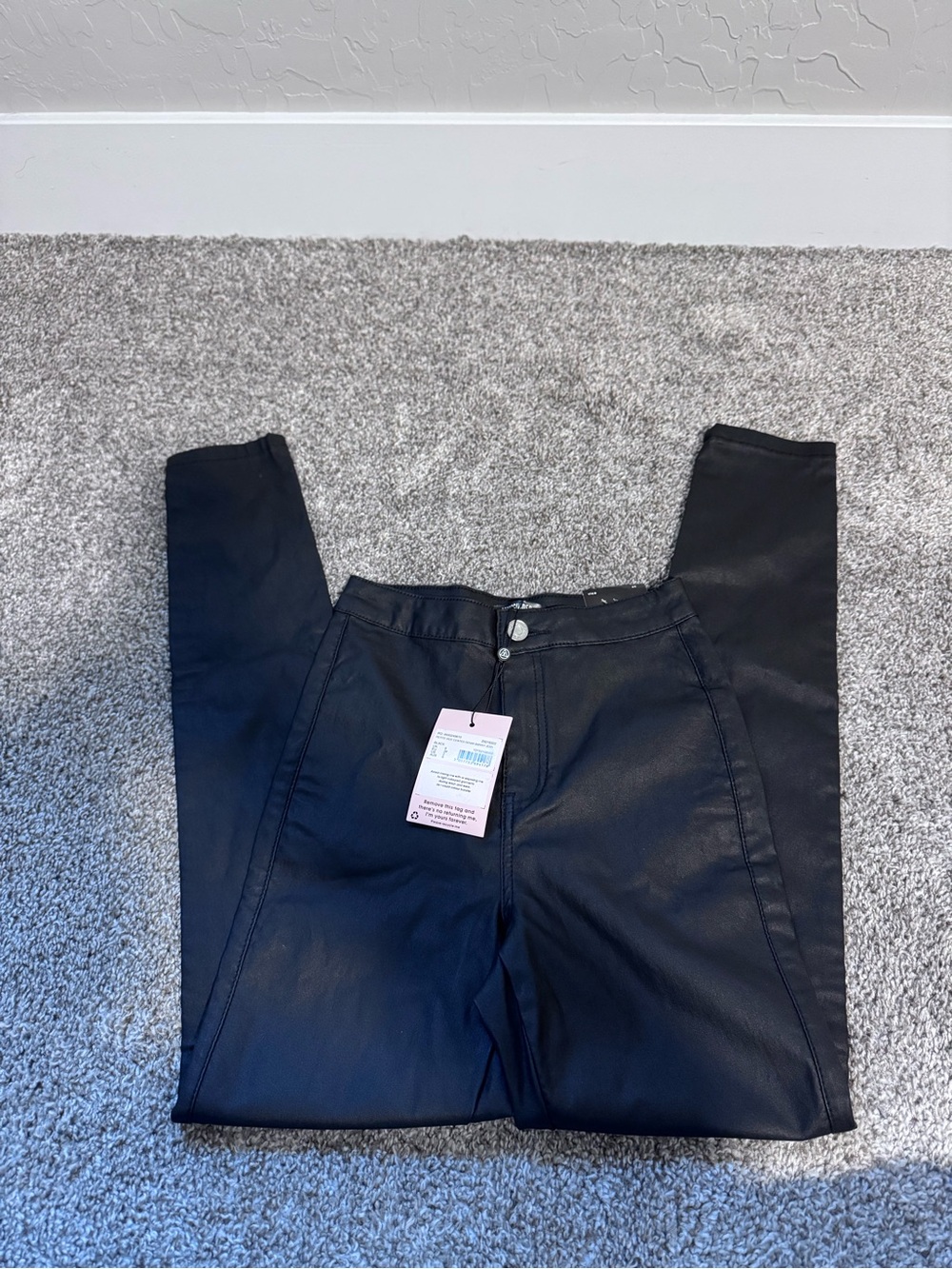 Missguided Petite Vice Coated Denim Skinny Jean